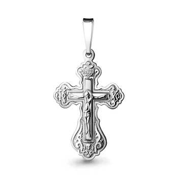 

Aquamarine Orthodox cross without inserts, 925 sterling silver
