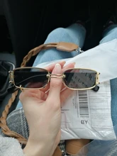 Gafas de sol rectangulares para hombre y mujer, lentes de sol rectangulares de lujo, cuadradas, de Metal Vintage, UV400, 1 Uds., 2020