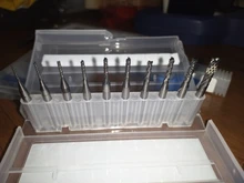 10 Uds 0,8-3.175mm PCB de carburo juego de cortadoras de fresado 3.175mm vástago de maíz Molino de extremo fresadora cortador Bits de corte CNC herramientas de fresado