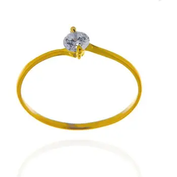 

Yellow gold ring 375/1000 and zirconium