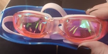 Gafas de natación cómodas de silicona para niños, gafas ajustables para nadar, antiniebla, UV, impermeables, con funda transparente