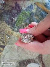 FDLK suntuoso de los hombres de aleación de Zinc de anillo de 2,0 quilates Natural cristal CZ blanco anillo venda de boda de los hombres joyería de fiesta