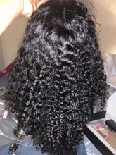 RESHINE-Peluca de pelo rizado de Mongolia, cabello humano con encaje frontal 13x4, 180%, 13x6, cierre de encaje rizado, prearrancado