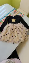 Kids Autumn Winter Dresses for Girls Star Sequins Princess Dress Girls Long Sleeve Party