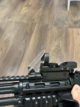 Protector de lentes a prueba de balas para mira telescópica, Protector de lente de punto rojo y verde, plegable, para Rifle, Airsoft, montaje de riel