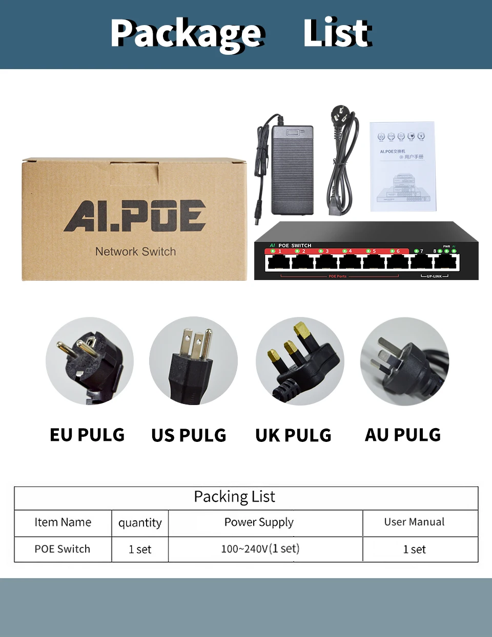 de steamemo 6 48v 10 100mbps 90w