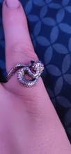 Anillo de serpiente Chapado en plata y Rattlesnake para hombre y mujer, Joyería Moderna de estilo Hip Hop, Punk, para fiesta y motocicleta