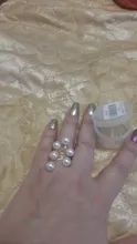 Anillo chapado en oro para mujer, elegante perla de imitación, anillos de apertura ajustables