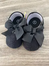 Zapatos de cuna con lazo de suela suave para niñas, zapatillas antideslizantes informales para niños recién nacidos, primeros pasos, 0 a 18M