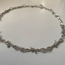 Gargantilla con alambre de púas estilo gótico Punk para mujer, gargantilla de alambre de hierro, Hip-hop, cadena de espinas, regalos