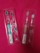 Seago-cepillo de dientes eléctrico para niños, boquillas de repuesto con recordatorio inteligente, luz LED, suministro de batería, Sónico, 3 años +