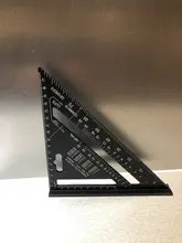 Regla triangular de aleación de aluminio de 7 pulgadas, regla métrica cuadrada para medir velocidad, herramientas para enmarcar medidores