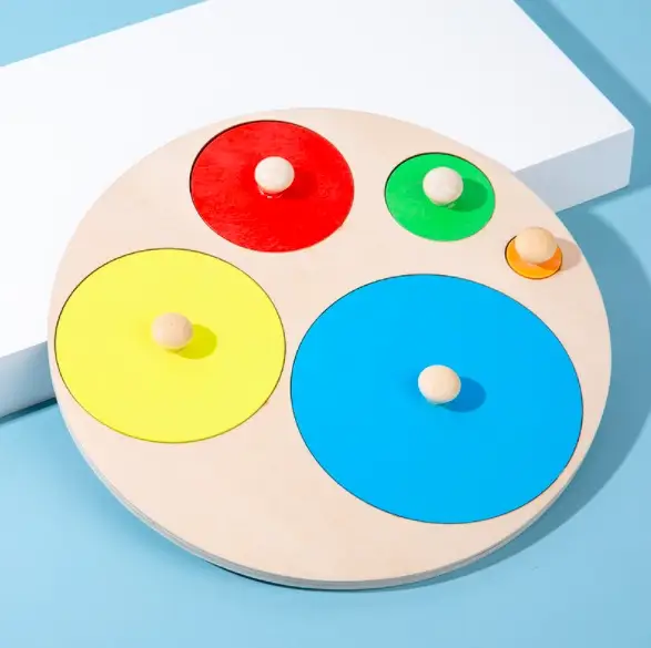 Montessori Toy Wooden Grasp Board Geometric Shape Educational Color Sorting Math Puzzle Preschool Learning Game Baby Kids Gift - Image 9