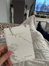 Personalizar pasaporte personalizado de mármol Sr./Sra. Pasaporte funda, soporte organizador de documento de viaje de la identificación de la tarjeta de crédito carteras