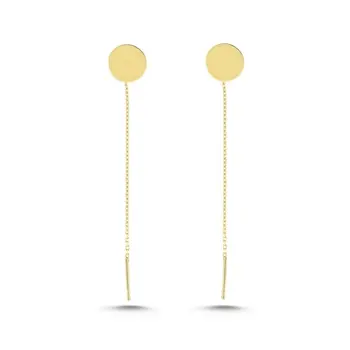 

Angemiel 925 Silver Sequins Japanese Earrings-Gold Plated