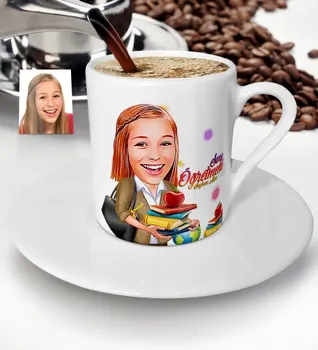 

Personalized Women 'S Teacher Caricature Of Turkish Coffee cup-4 Enjoy Different Reliable Quality Design souvenir