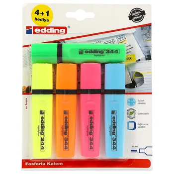 

Edding textliner Colorful Highlighters Marker 8 Colors Pastel Bookmarkers Single Text Focus Brush Pens for Student School Office