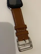 Correa de cuero de alta calidad para iWatch 40mm 44mm, correa de una sola vuelta para Apple watch 42mm 38mm Series 1 2 3 4 5 6 se