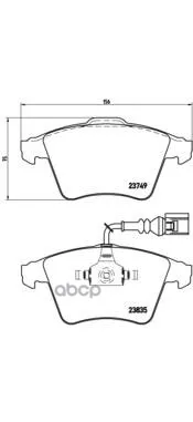 Колодки Тормозные Volkswagen Touareg R16 03 Передние Brembo P85090 Brembo арт. P85090