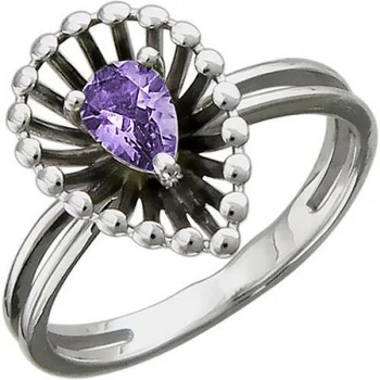 

Esthete ring with 1 amethyst in silver