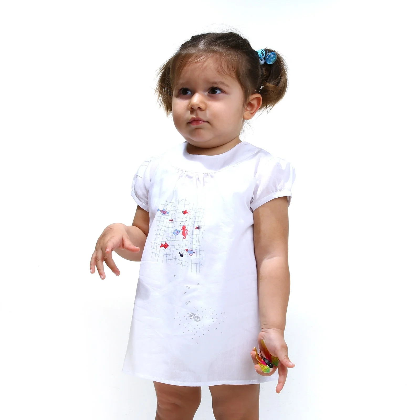 Ebebek HelloBaby/футболка с рисунком рыбки для маленьких девочек комплект