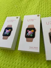 U78PLUS-reloj inteligente deportivo, dispositivo con control del ritmo cardíaco y de la presión sanguínea, pantalla de 1,54 pulgadas, para IOS y Android w34