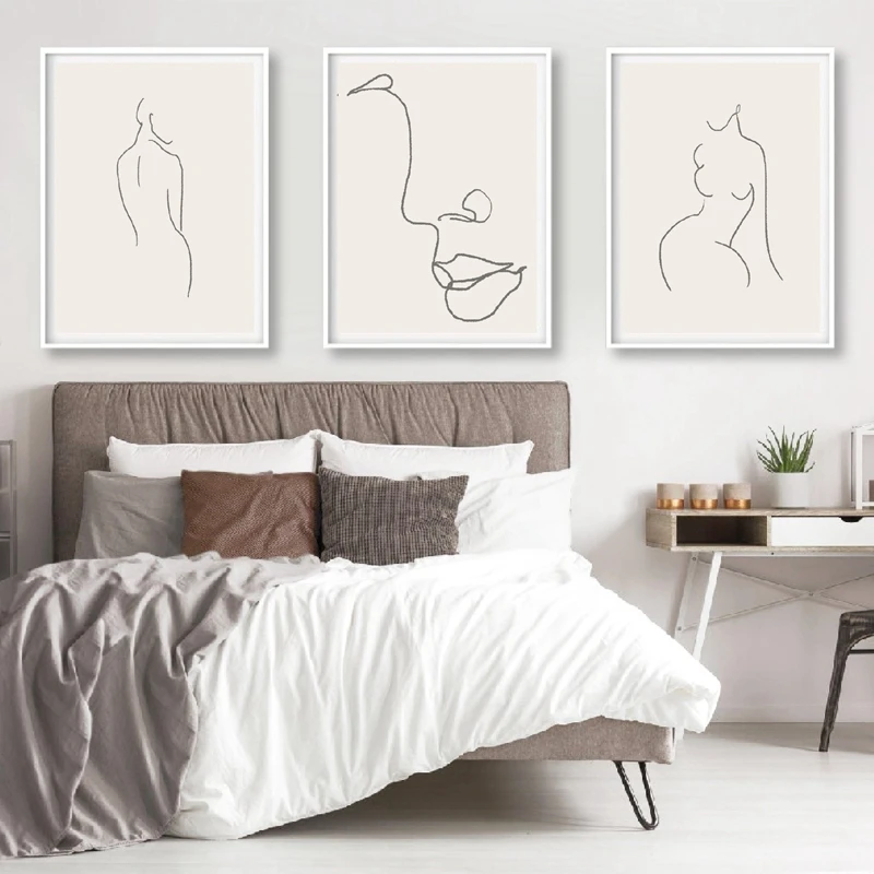 Female Abstract Purple Poster Wall Decoration