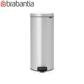 

Бак мусорный Brabantia "NewIcon" с педалью, серый металлик, 30л. 114465