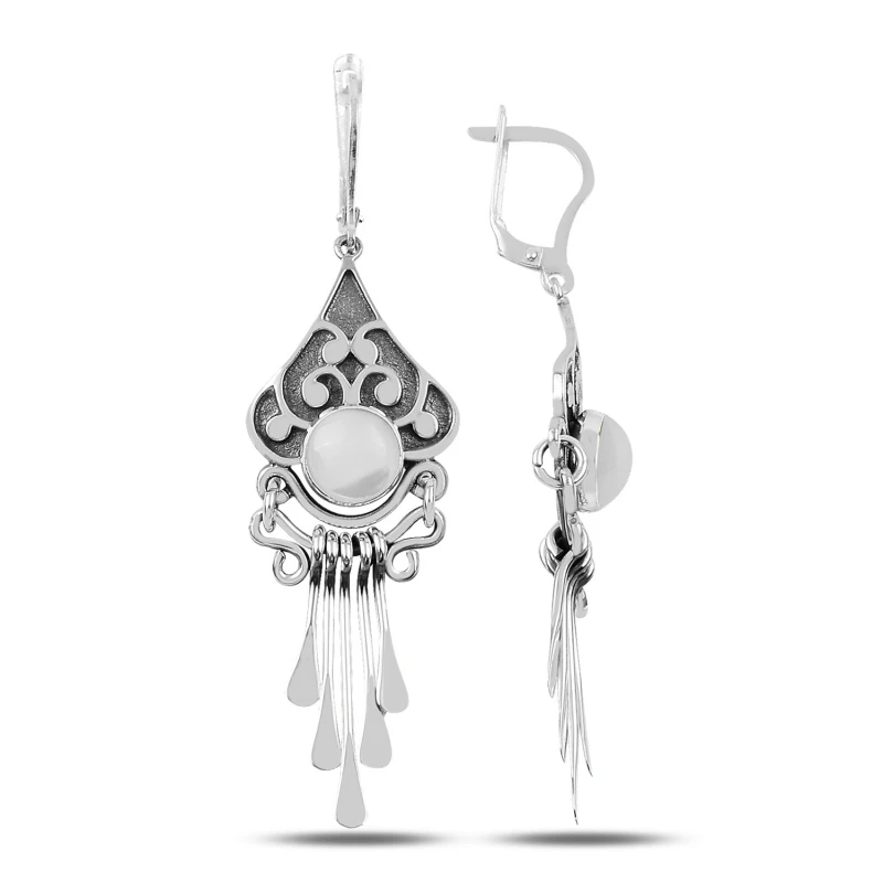 

Armagano Pearl Cubic Zirconia and Shaking Hand Handwork Earrings