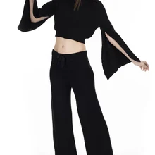 Lela ручки слэш детальный свитер костюм женский костюм 54553023K