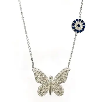 

Butterfly The Genres Change Stylish Gift silver necklace