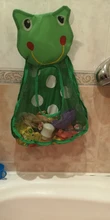 Juguetes de baño para bebés pato lindo, red de malla de rana bolsa de almacenamiento de juguetes fuertes ventosas bolsa de juego de baño organizador de baño juguetes de agua para niños