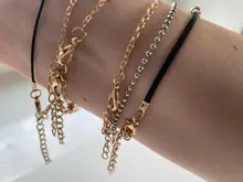 Nuevos Bohemios negro cuerda cadena pulsera para las mujeres aviones de Luna corazón brazalete con dije de cristal de la joyería de Boho