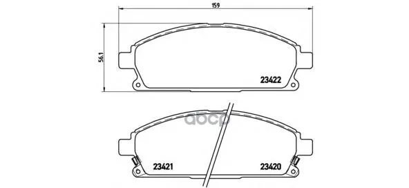 Колодки Тормозные Nissan Pathfinder 97-04/X-Trail 01-07 Передние С Инд.Износа Brembo P56040 Brembo арт. P56040
