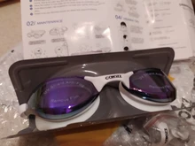 COPOZZ profesional impermeable chapado claro doble Anti-niebla gafas de natación Anti-UV de las mujeres de los hombres gafas de natación gafas con el caso