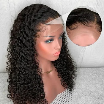 Mongolian Kinky Curly Lace Front Human Hair Wigs Prepluck Natural Hairline 150% Density Beaudiva Human Hair Wigs For Black Women 5