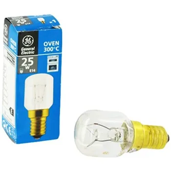 

General Electric Oven Lamp Bulb, E14 25 W / 300 Degree C Microwave / Oven Rated Light Bulb [Energy Class F] Free Shipping