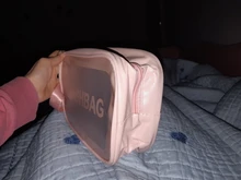 Neceser de viaje para mujer, bolsa de maquillaje portátil de gran capacidad, transparente, resistente al agua, con letras, caja de almacenamiento para el cuidado de la piel