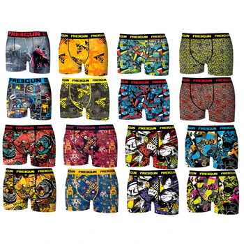 

FREEGUN Packs 3 boxer shorts Children stampings to kid to choose in microfiber