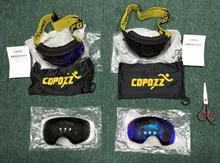 COPOZZ-Gafas de esquí antivaho, lentes de esquí esférico grande, reemplazo de lentes de nieve (solo lentes), UV400, 201