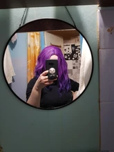 MSIWIGS mujer púrpura 22 colores Cosplay peluca ondulado corto sintético resistente al calor de pelo Rosa Rubio Ombre porque peluca