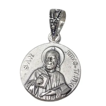 

Medal pendant 925 sterling silver m San Judas Tadeo 15mm.