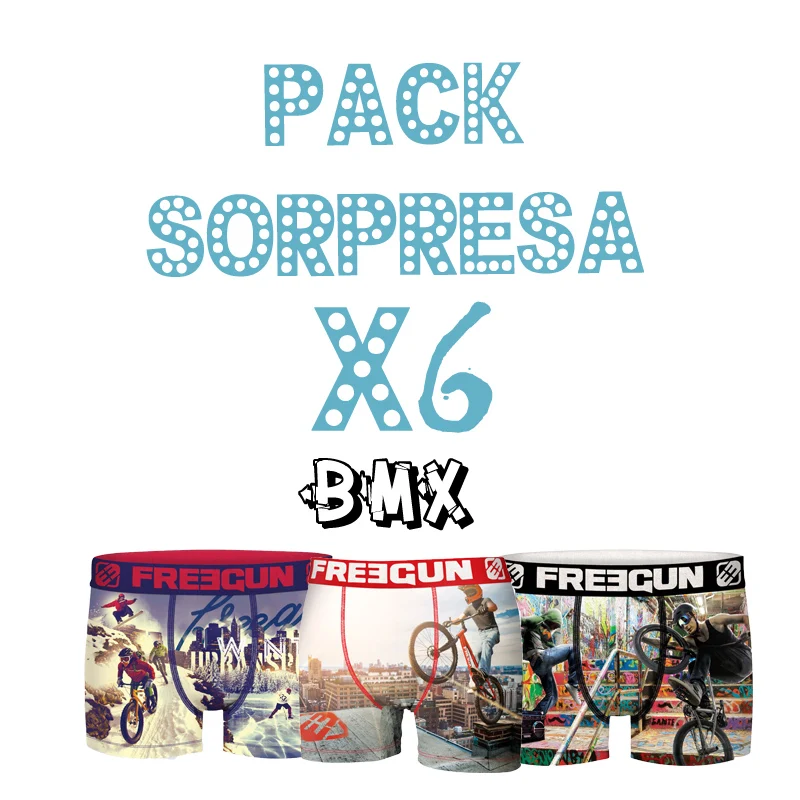 FREEGUN BMX Boxers type boxer pack shocker 3/6 units - Цвет: Pack