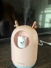 Humidificador ultrasónico con USB para el hogar, difusor de aceites aromáticos, lámpara LED de Color romántico, 300ml