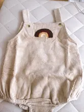 Monos con diseño de arcoíris para niños y niñas, peto de pana, ropa de una pieza, 2021