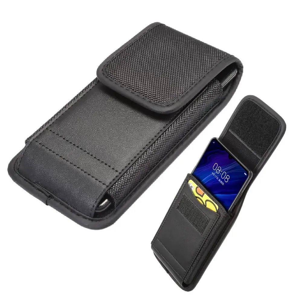 Vertical belt case with leather and Nylon card holder for Xiaomi Redmi Note 8T (2019) | Мобильные телефоны и аксессуары