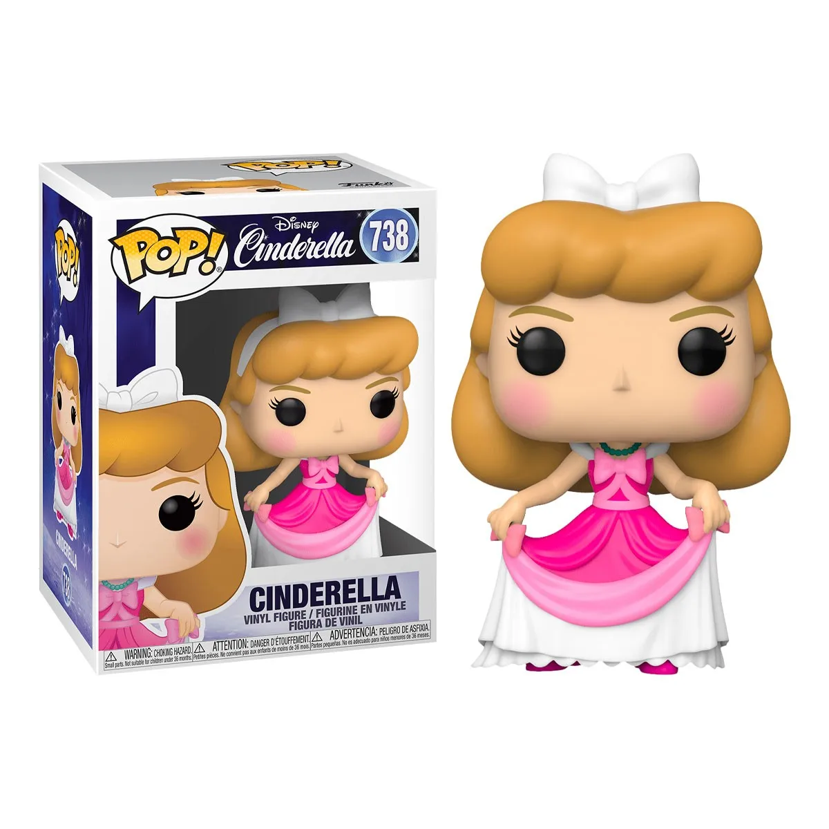Funko Multicolour 45649 Pop Disney Cinderella in Pink Dress Collectible Toy 