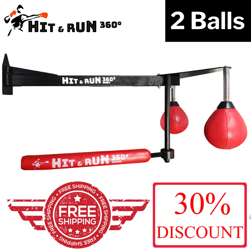 

Hit and Run 360Â° Boxing Training Equipment Speed Bar and Reflex Fight Punching Balls Kickboxing Muay Thai MMA Exercise Training
