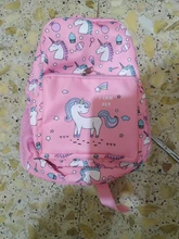 Mochila escolar para niñas, morral infantil de color rosa con estampado morado, bonito bolso escolar para guardería, impermeable, envío directo
