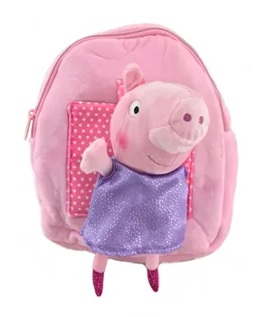 

Backpack Peppa Pig With Plush Extraible.28x23cm.